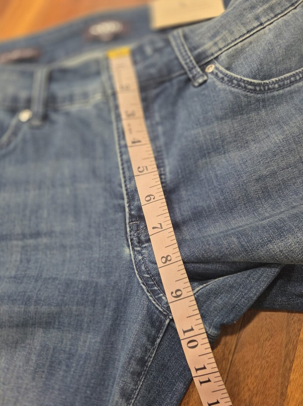 NYDJ Marilyn Straight Cool Embrace Lift Tuck Classic Blue Denim Jeans Size 8P - Picture 5 of 10